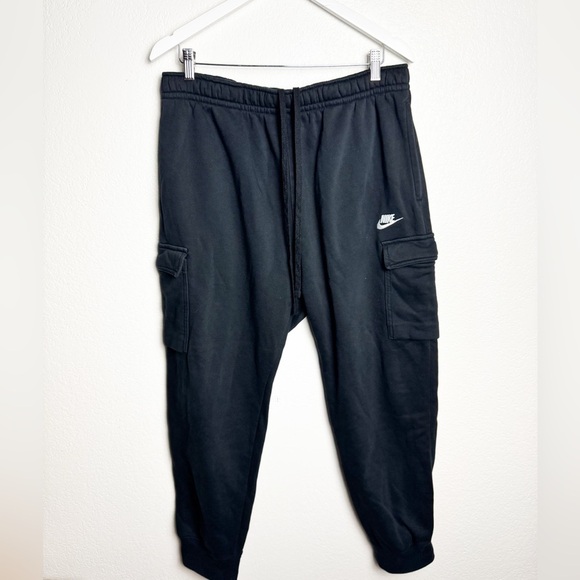 Nike Sportswear Club Fleece Men's Cargo Pants Black Size XL - Picture 5 of 10
